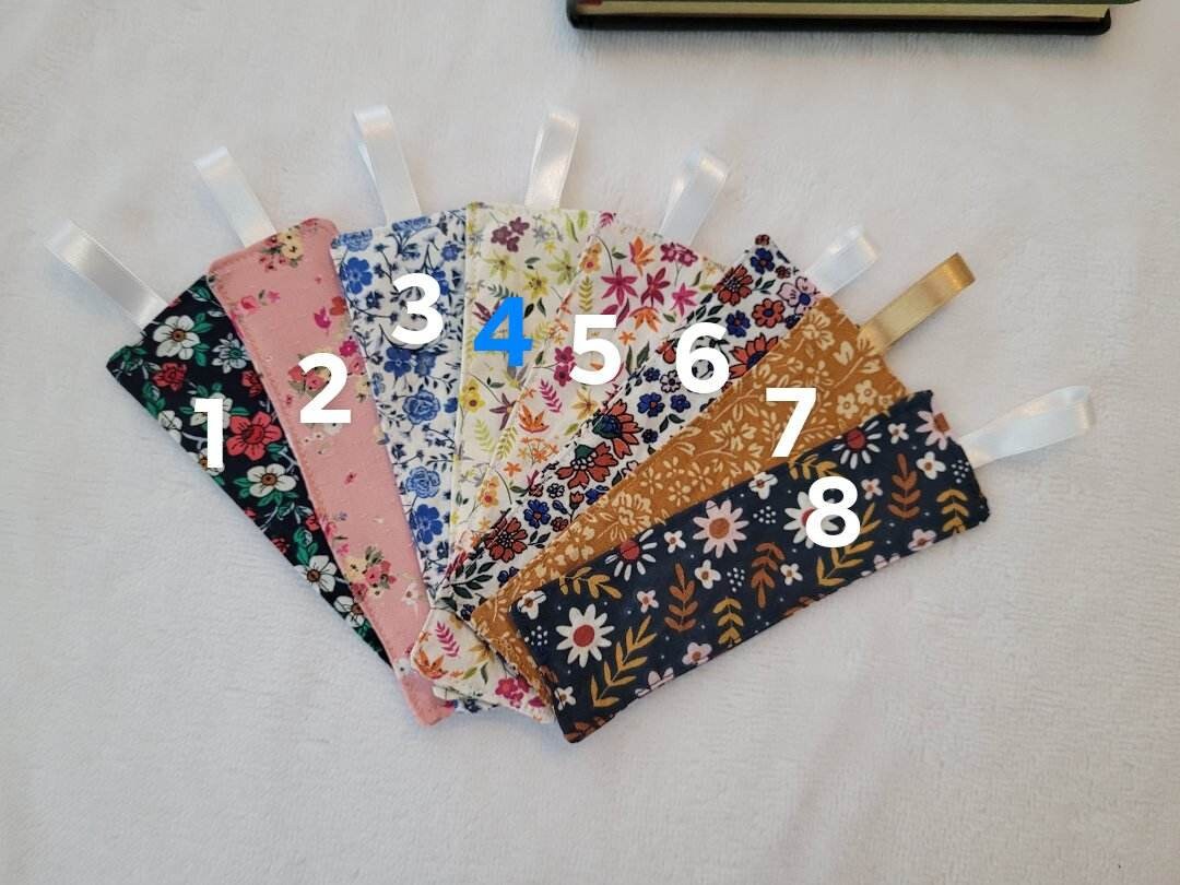 Marque-pages tissu coton bio liberty