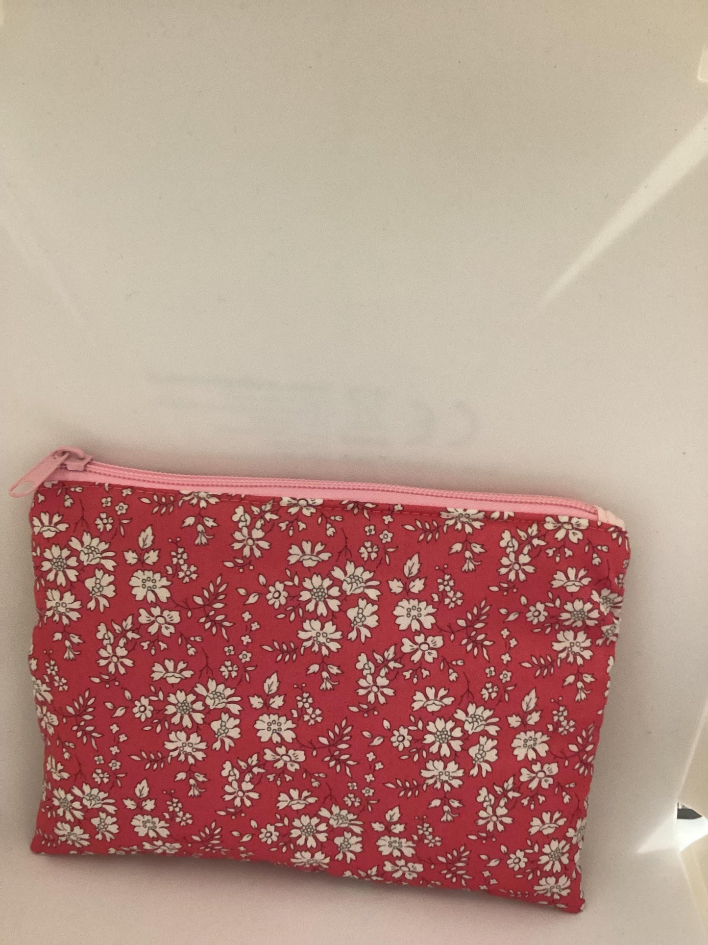 pochette en tissu coton liberty fushia
