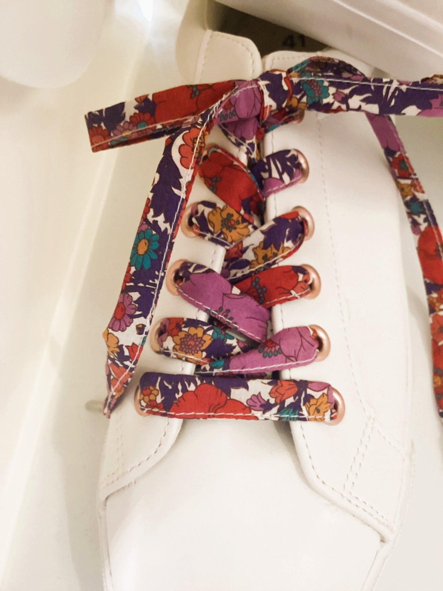 Lacets fleuri liberty en tissu coton