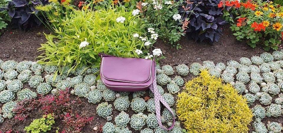 Sac à main simili cuir motif japonais