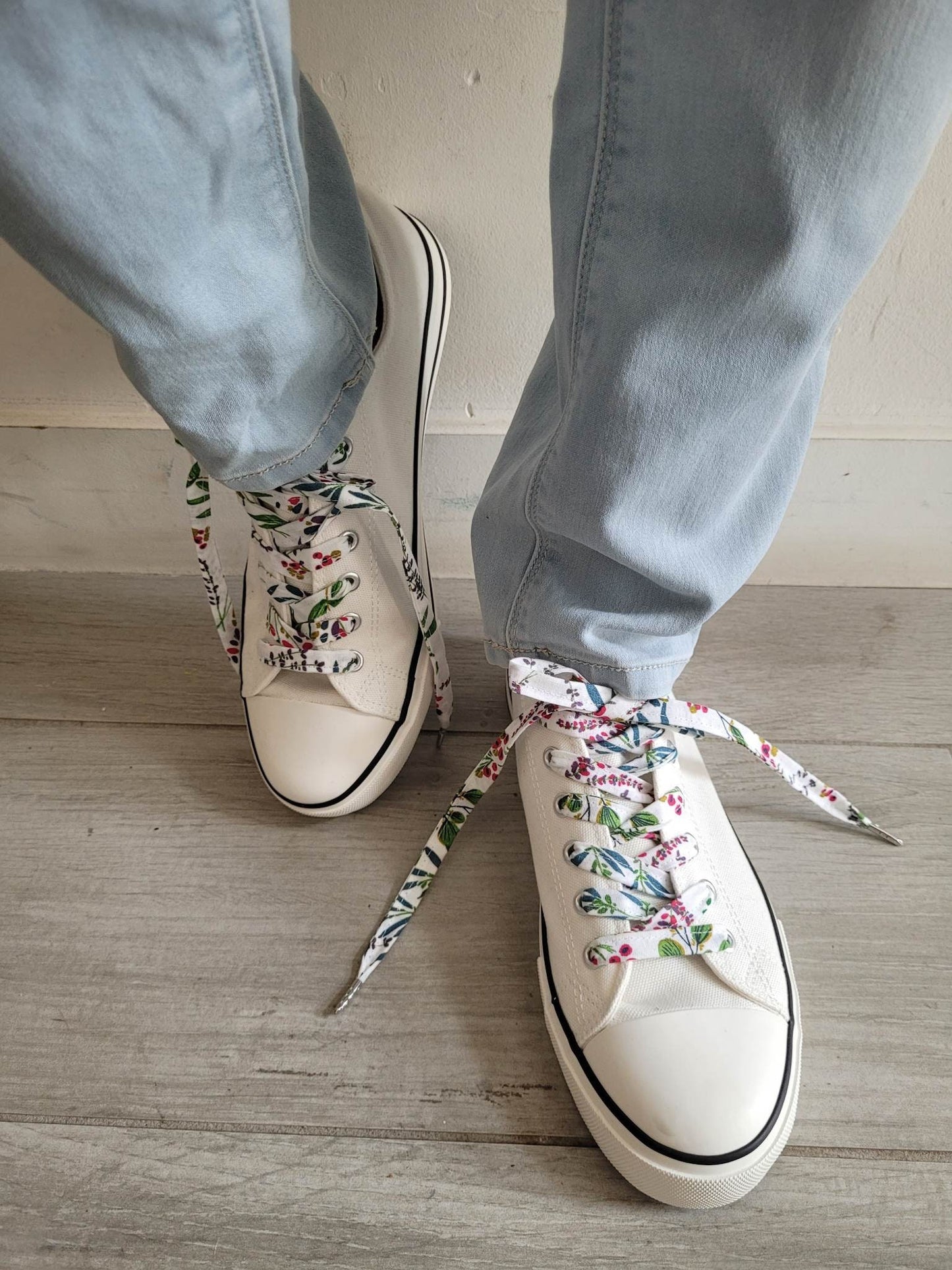 Lacets fleuri en coton bio