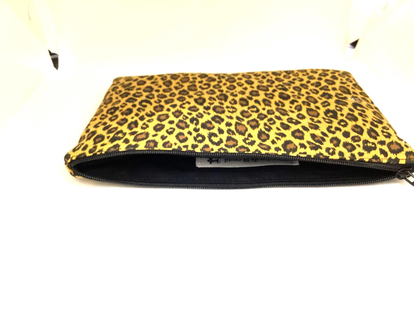 Pochette élégante en coton à imprimé léopard - Pochette de rangement chic pour les essentiels des femmes