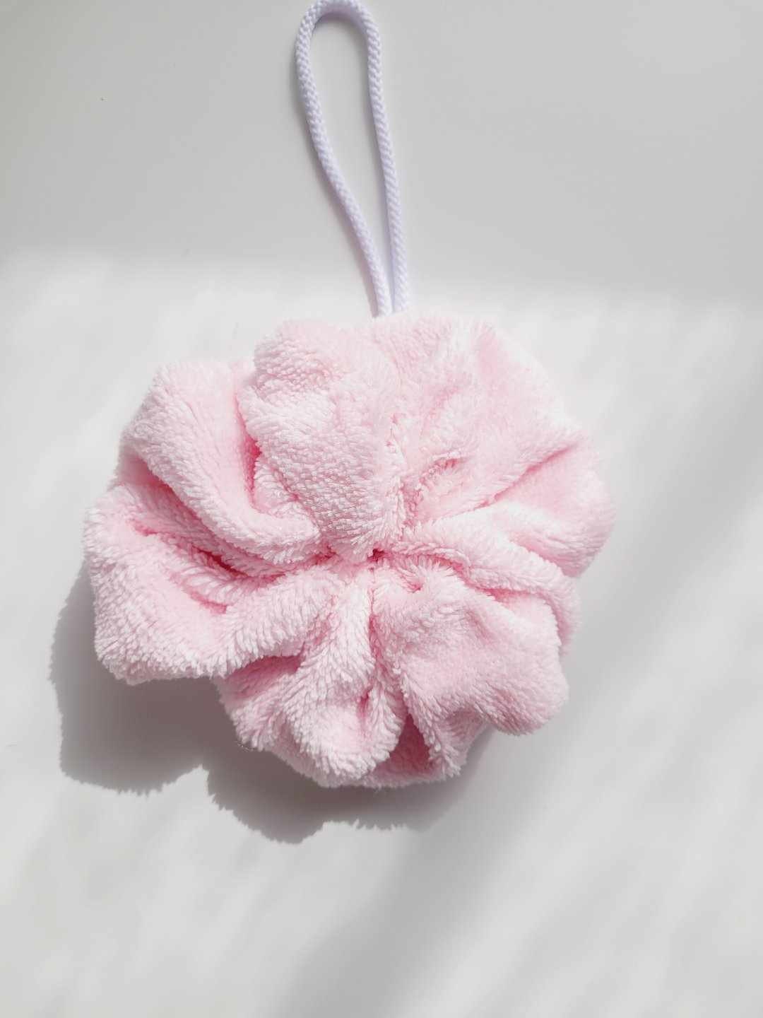 Fleurs de douche en éponge bambou premium