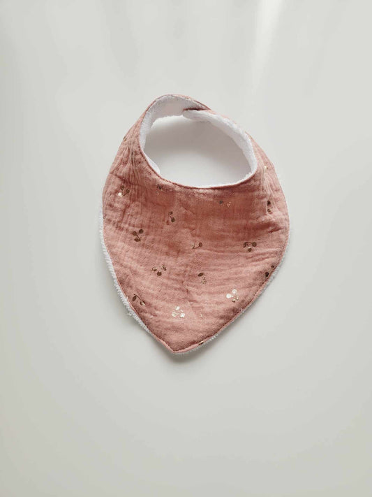 Bavoir bandana cerise