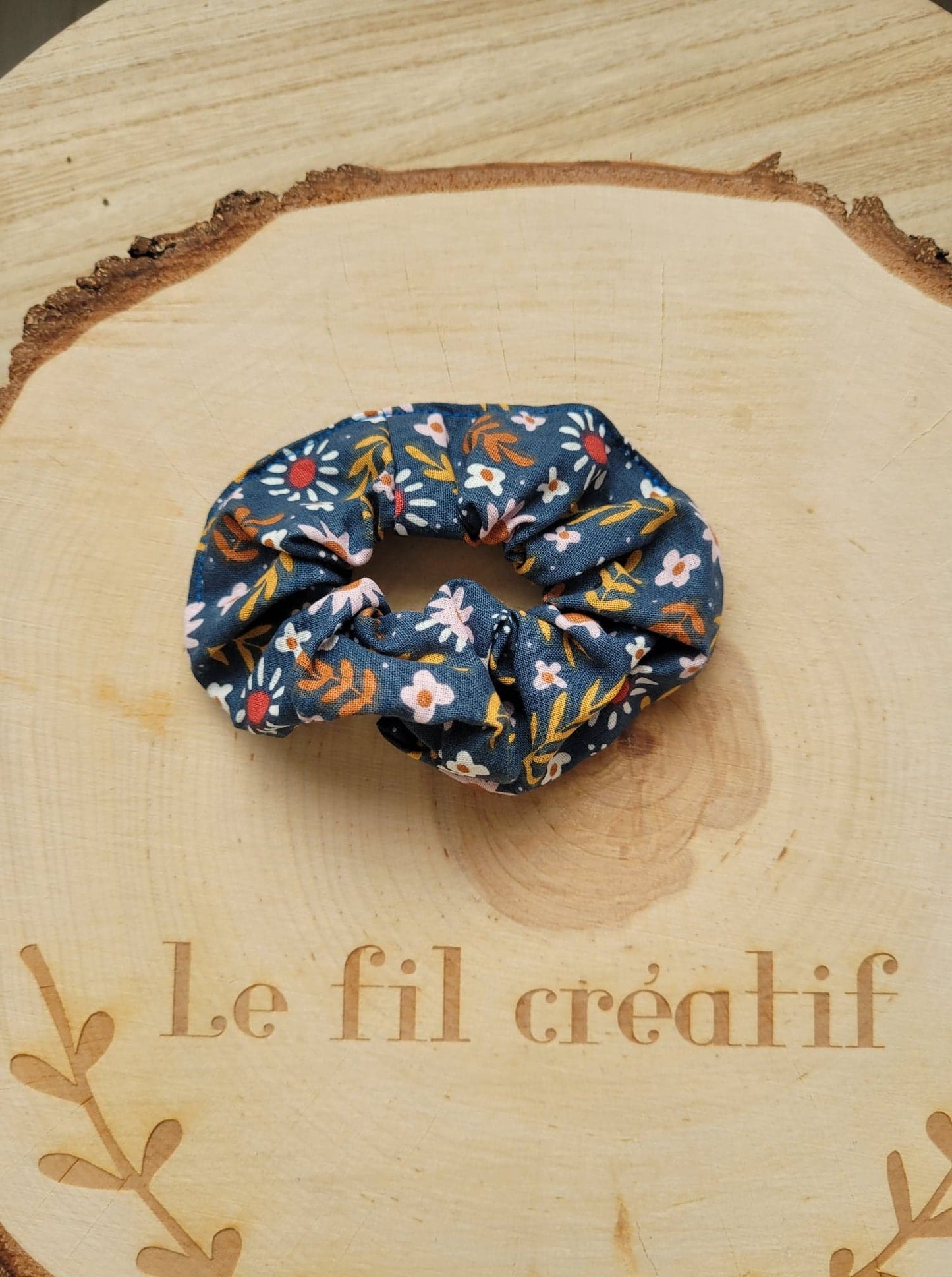 Chouchou fleurs en coton bio