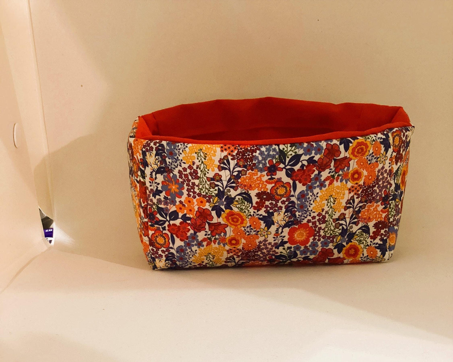 Vide poche en tissu coton Fleuri