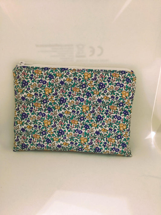 Pochette en tissu coton fleuri