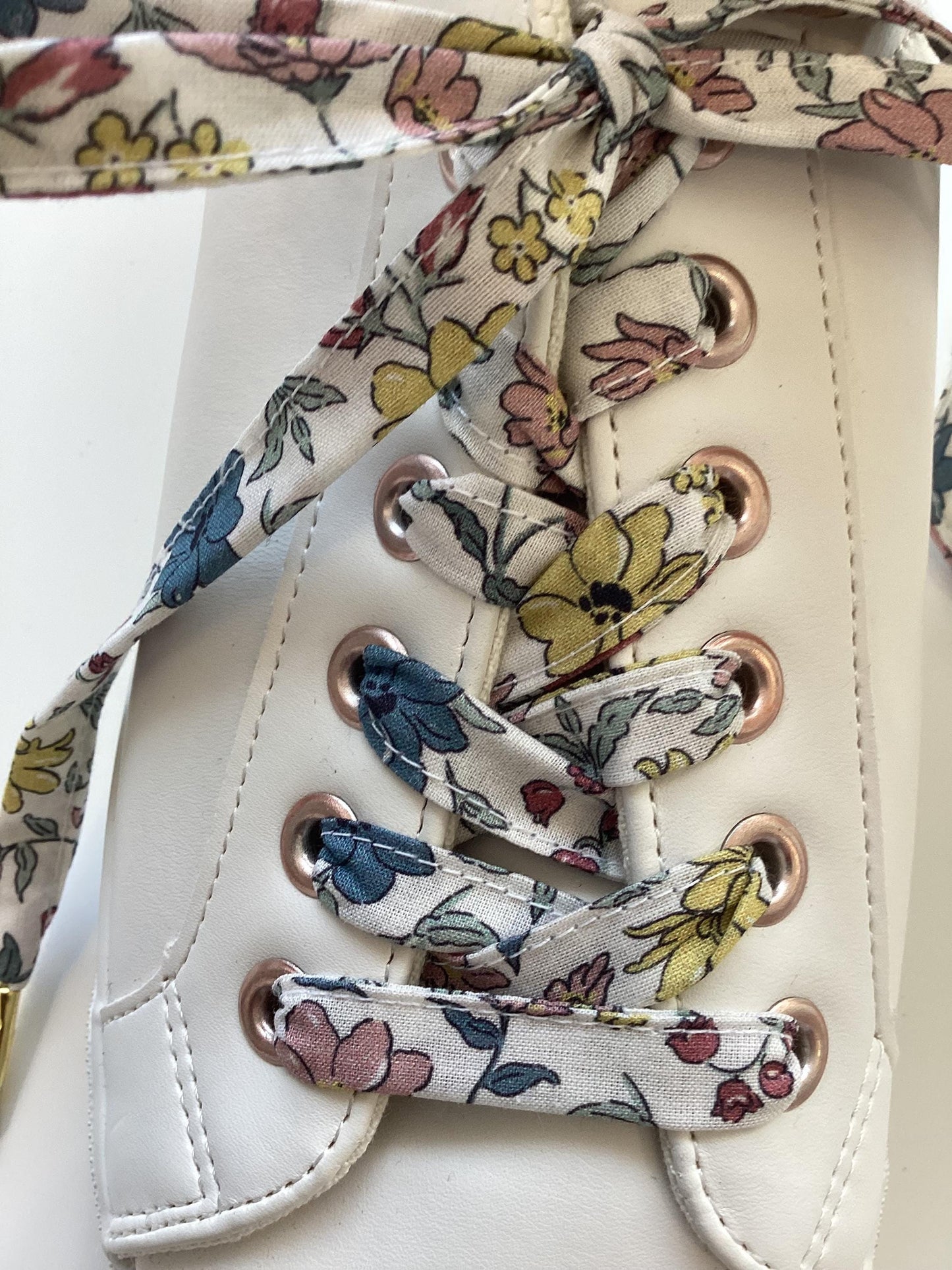 Lacets fleuri en tissu coton