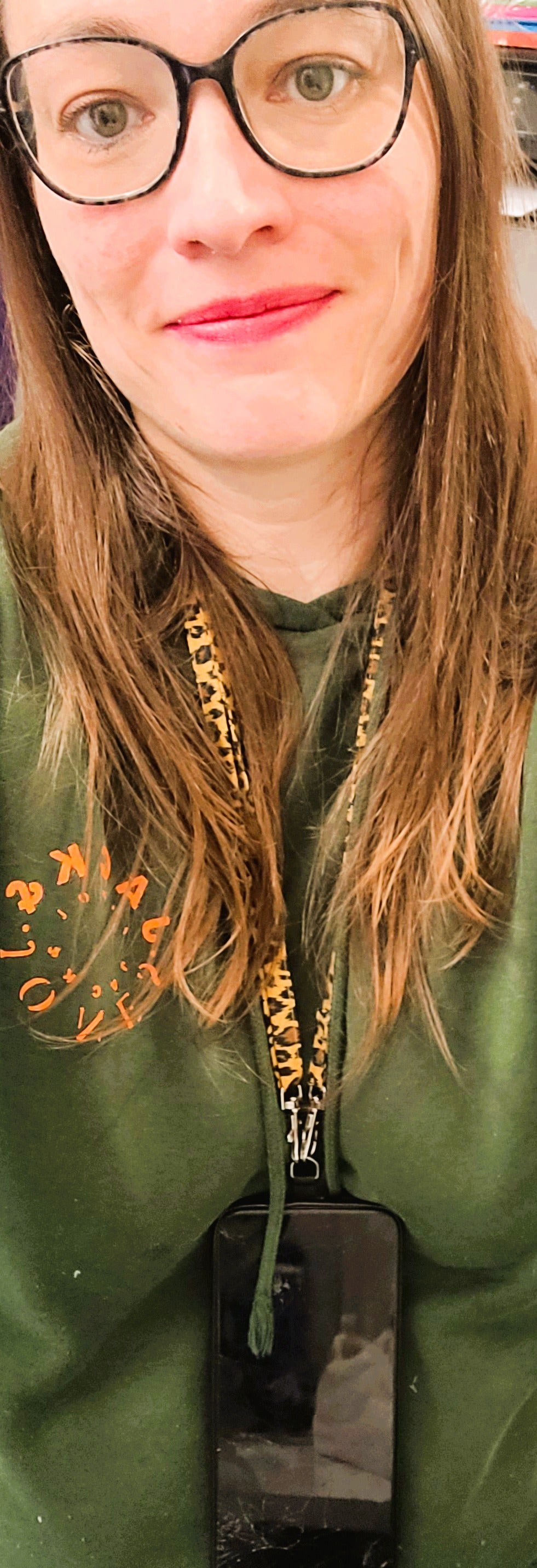 Cordon téléphone portable réglable en tissu Léopard