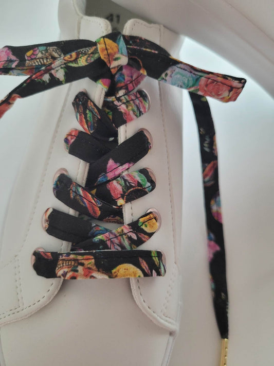 Lacets tête de mort en coton