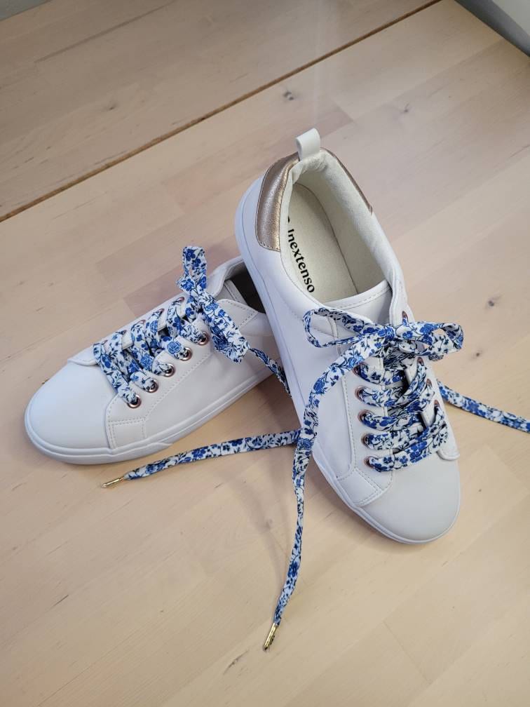 Lacets fleuri style liberty bio