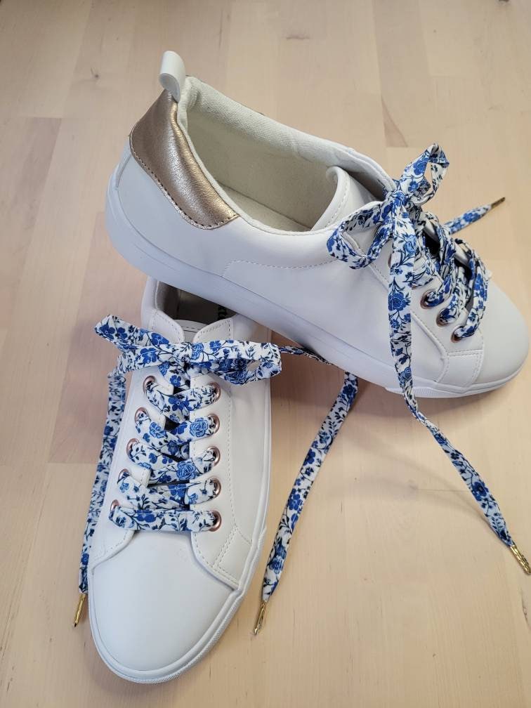 Lacets fleuri style liberty bio