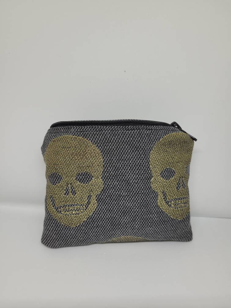 Porte monnaie jacquard tête de mort