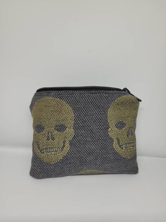 Porte monnaie jacquard tête de mort