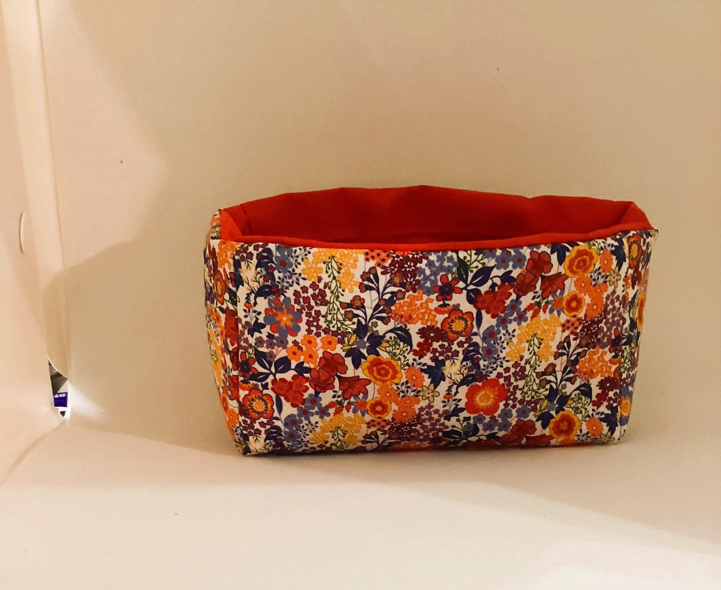 Vide poche en tissu coton Fleuri