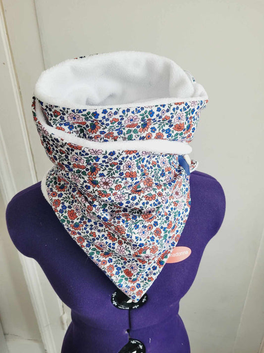 Echarpe polaire fleuri
