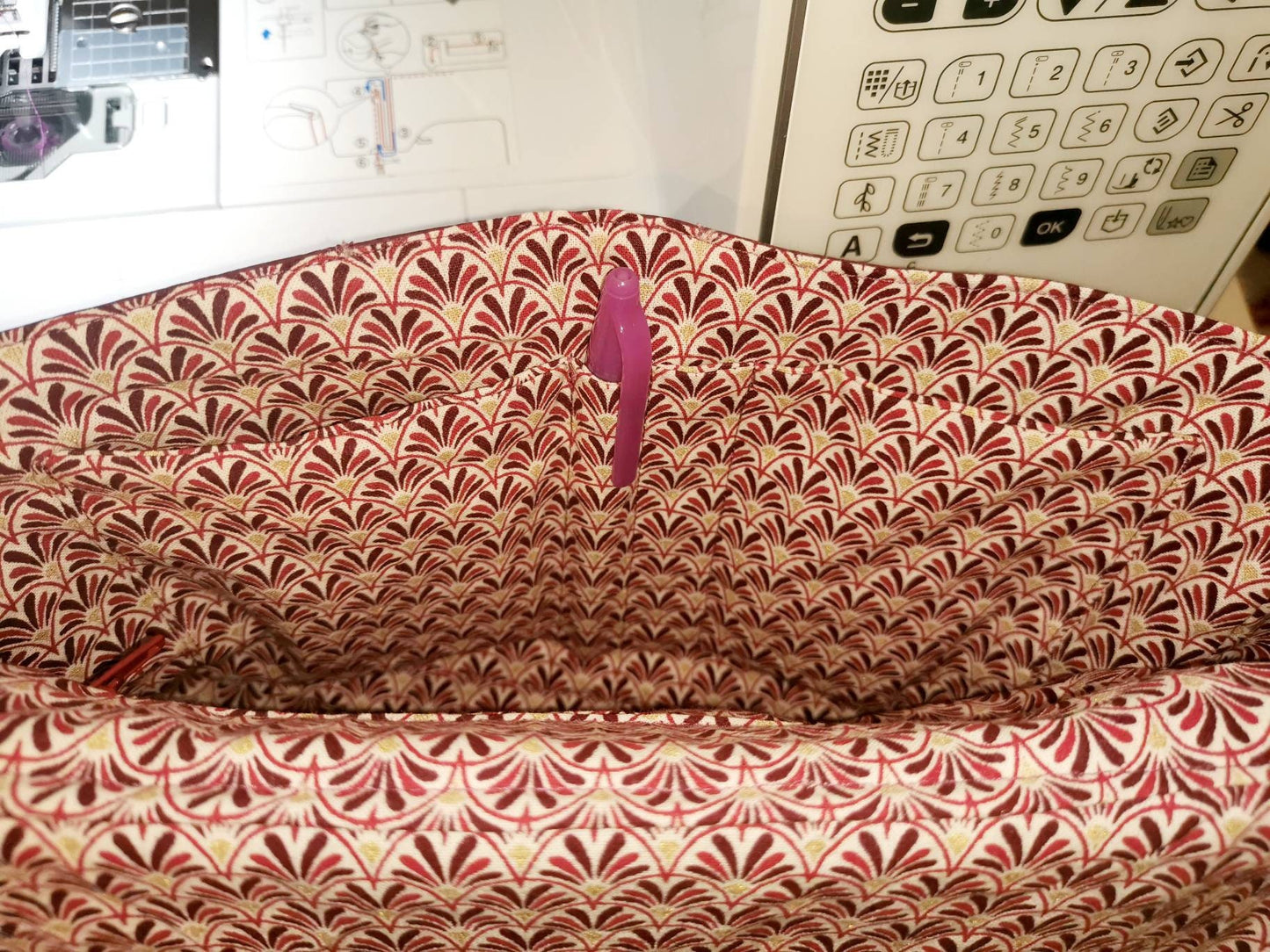 Sac à main simili cuir motif japonais