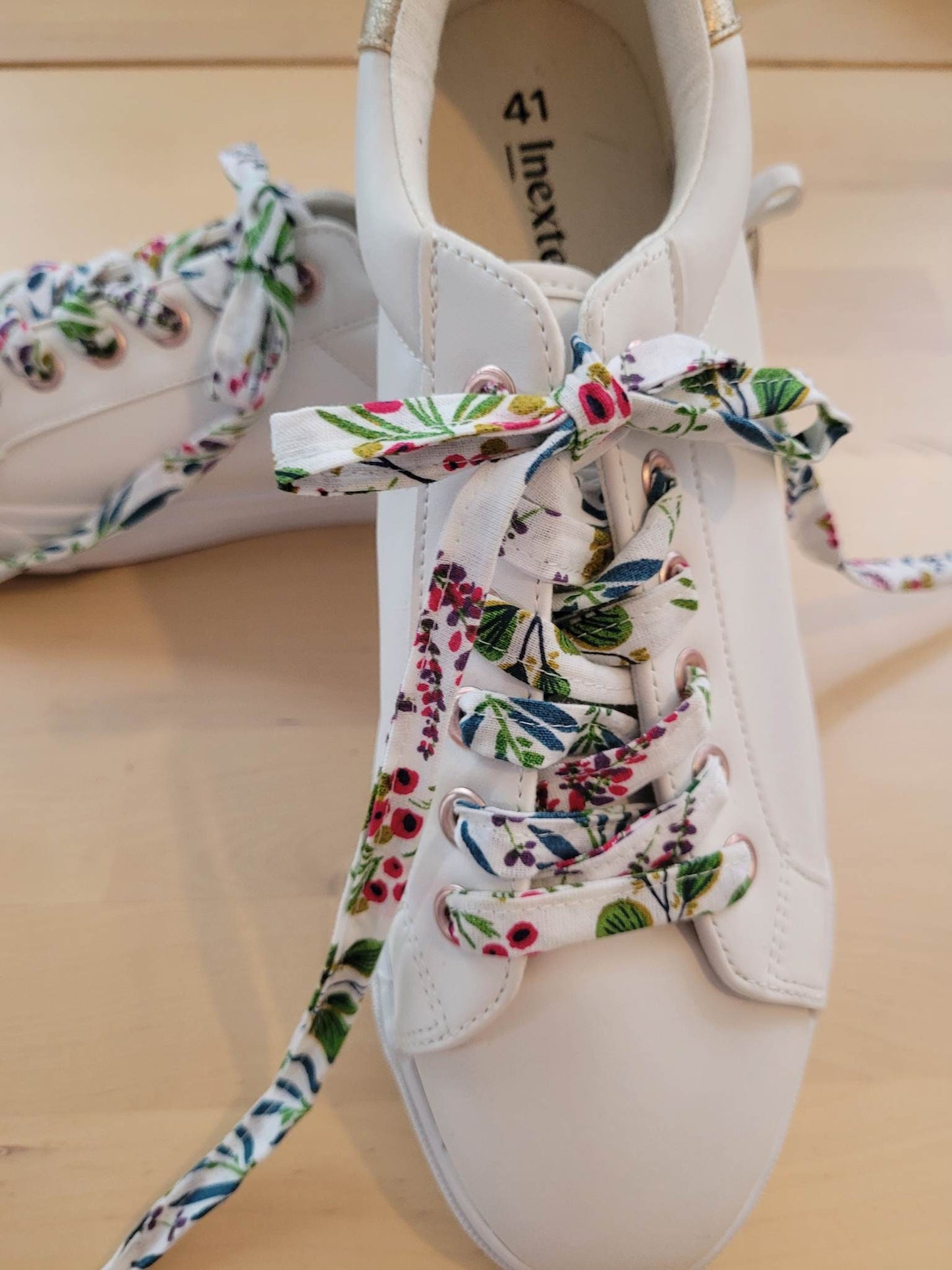 Lacets fleuri en coton bio