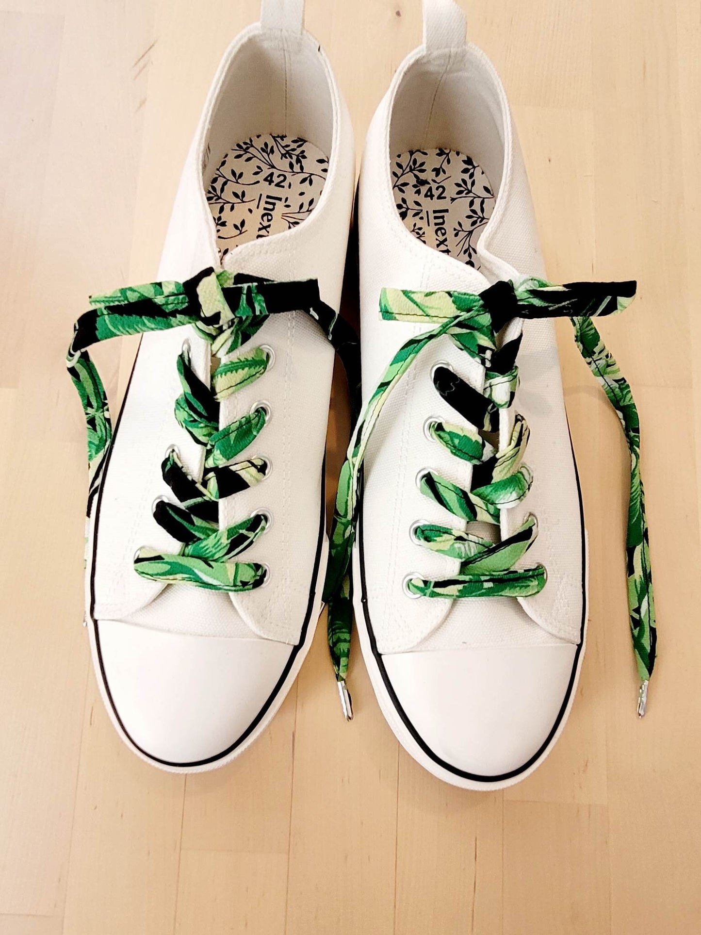 Lacets feuilles vert