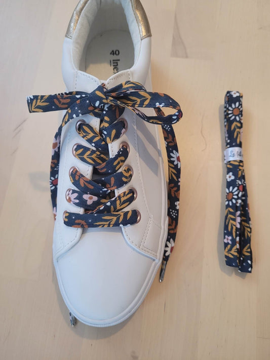 Lacets coton bio fleuri