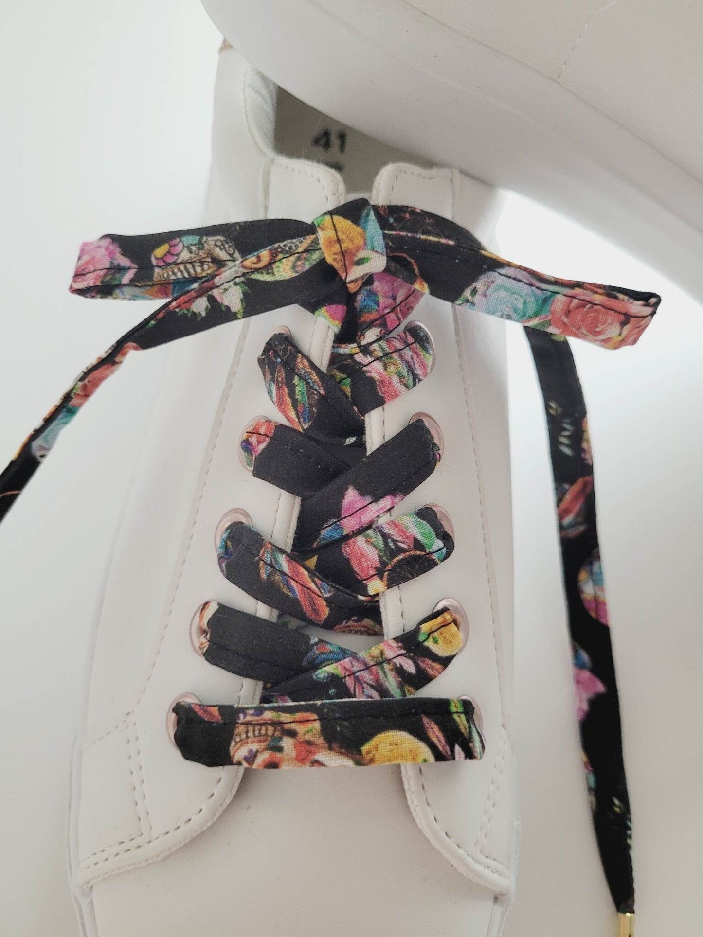 Lacets tête de mort en coton