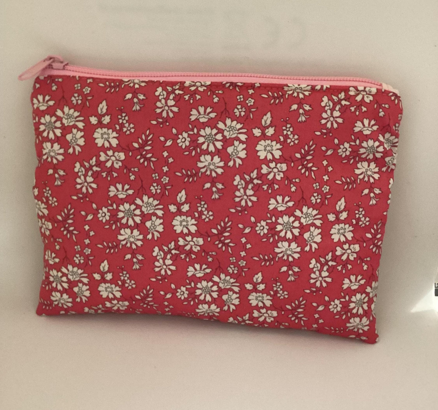 pochette en tissu coton liberty fushia
