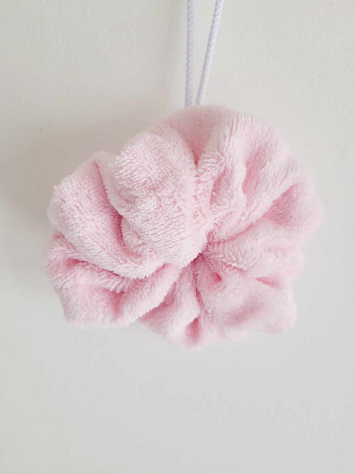 Fleurs de douche en éponge bambou premium