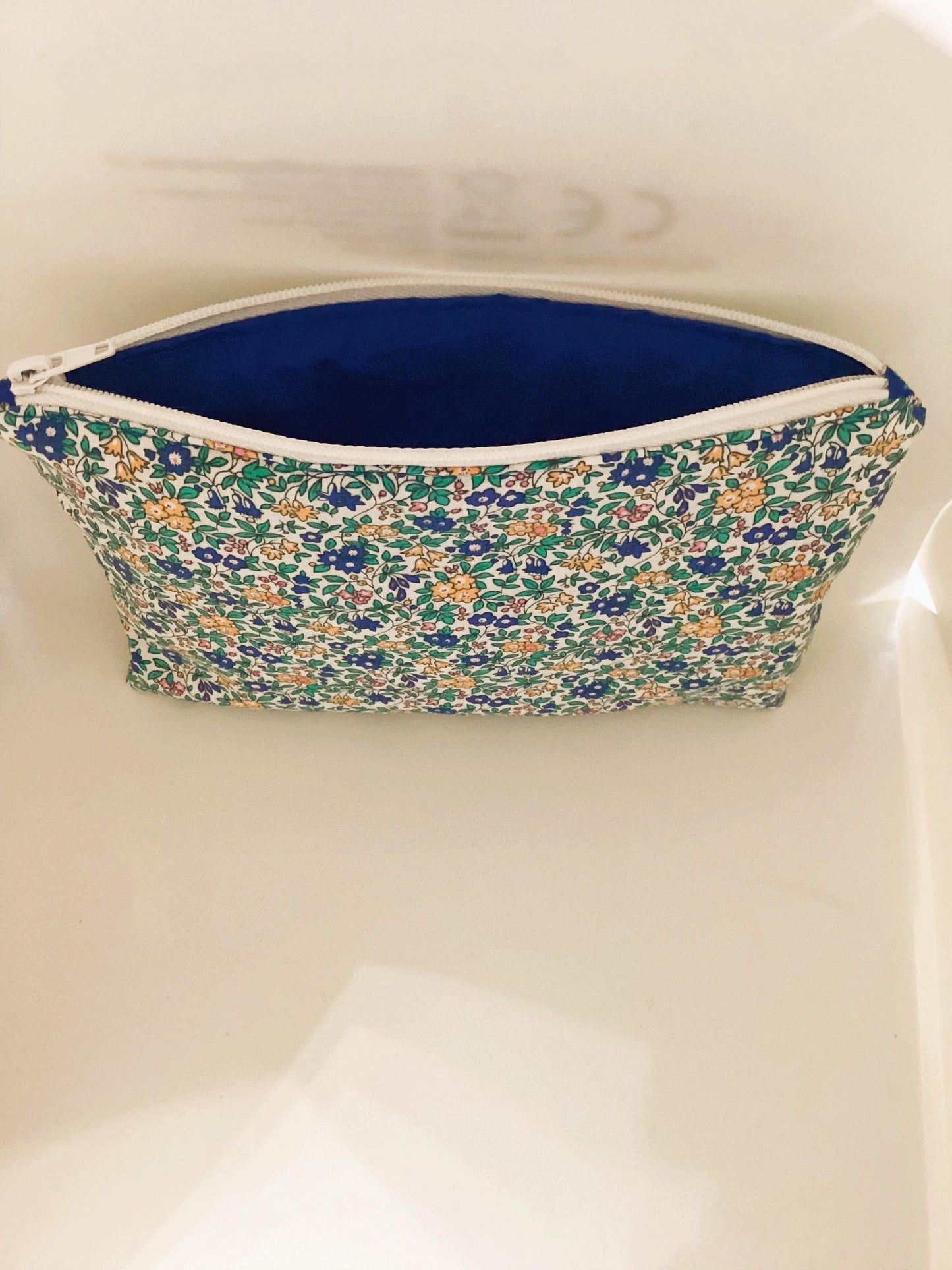 Pochette en tissu coton fleuri