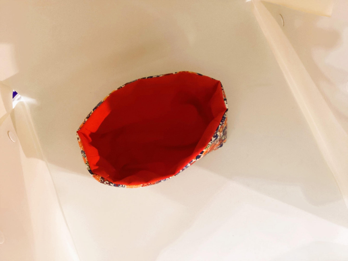 Vide poche en tissu coton Fleuri