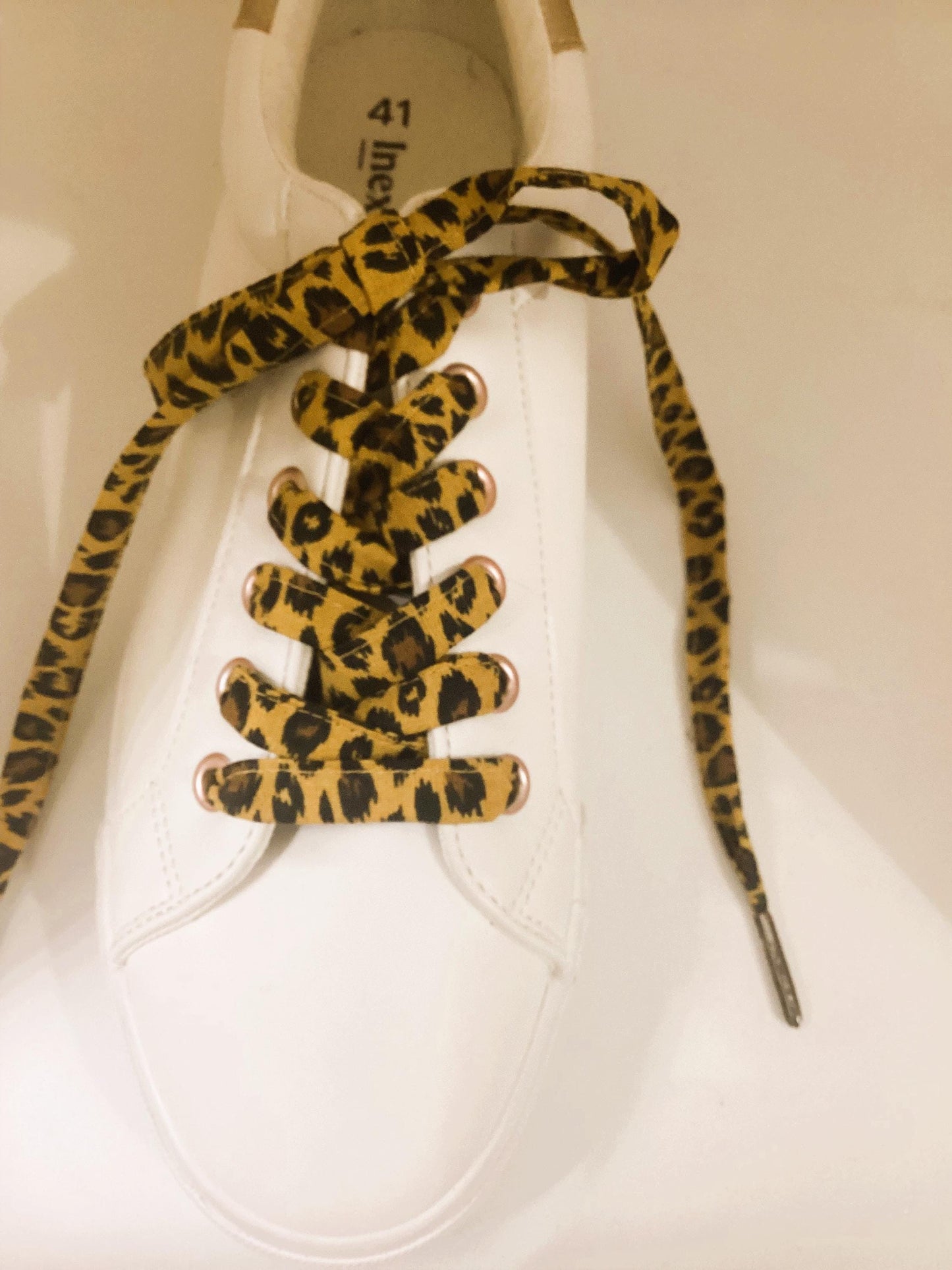 Lacets en tissu coton Léopard