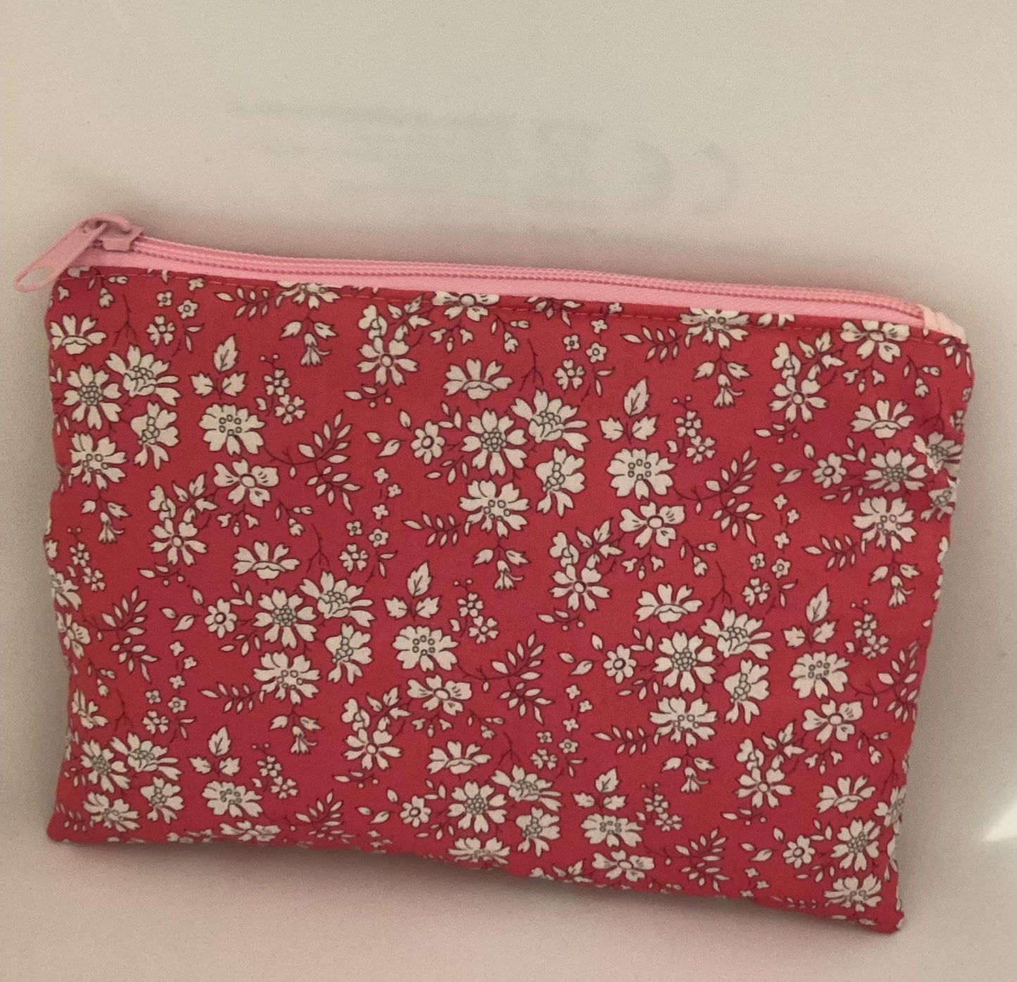 pochette en tissu coton liberty fushia