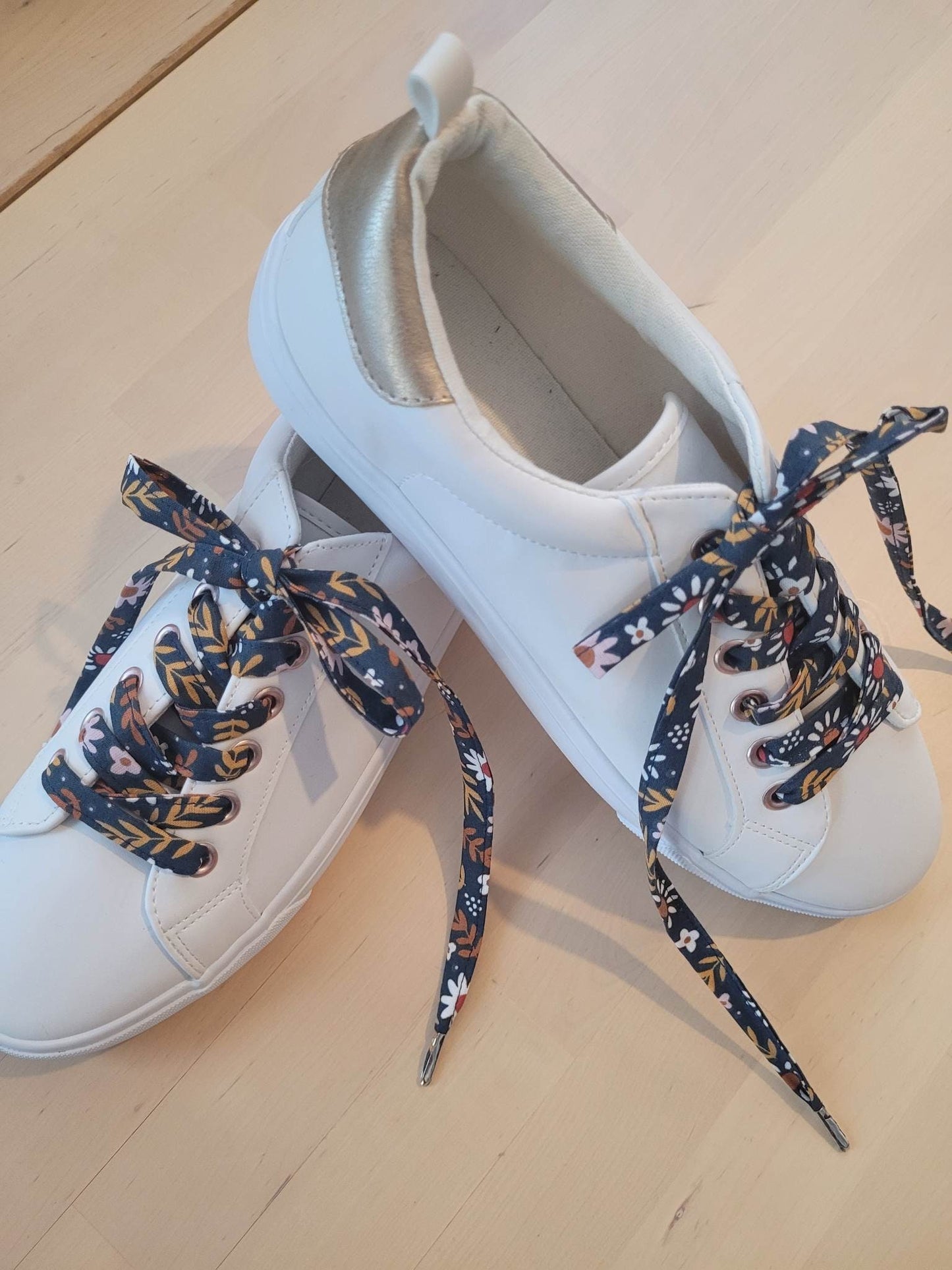 Lacets coton bio fleuri