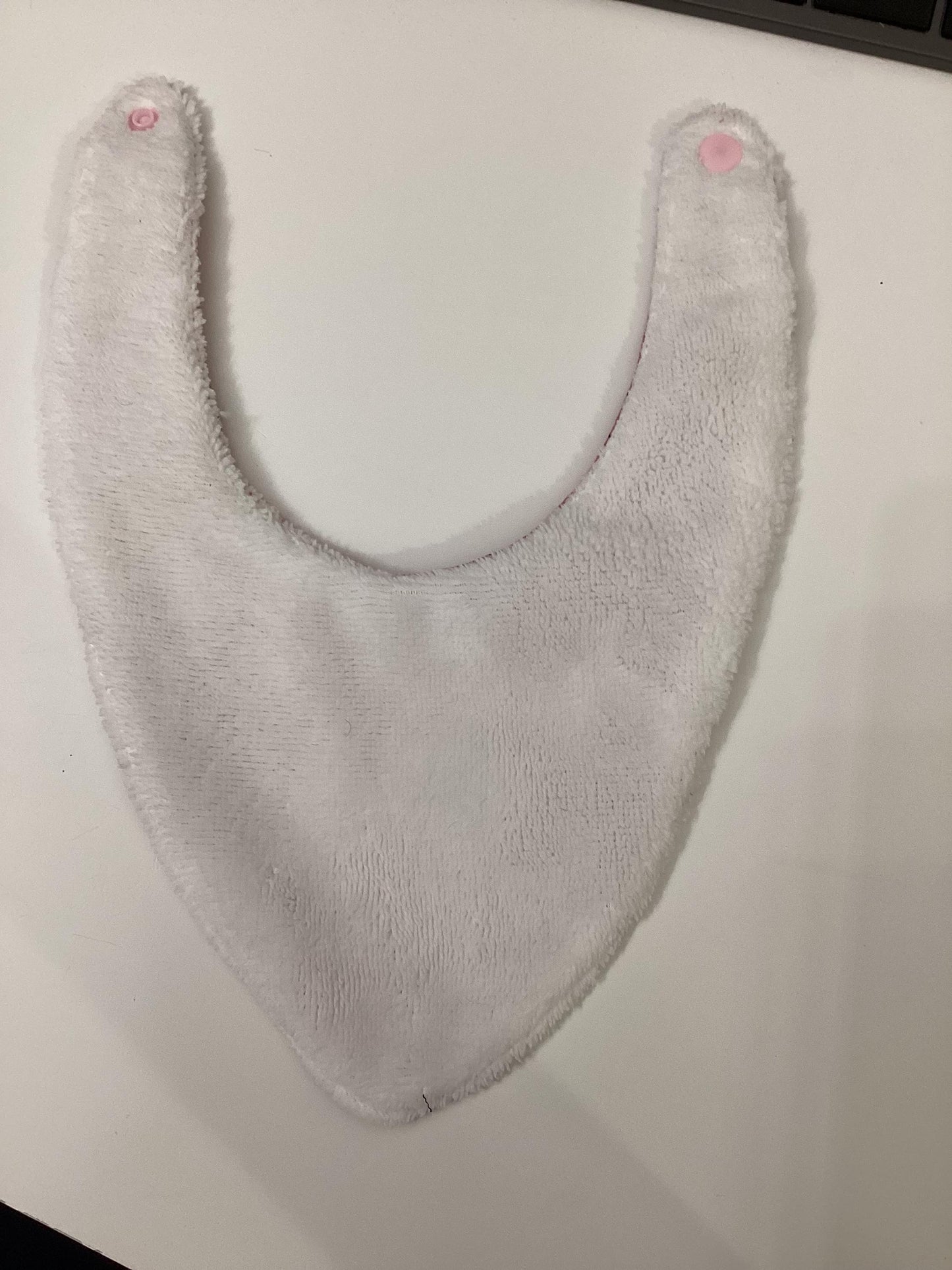 Bavoir bandana rose chat