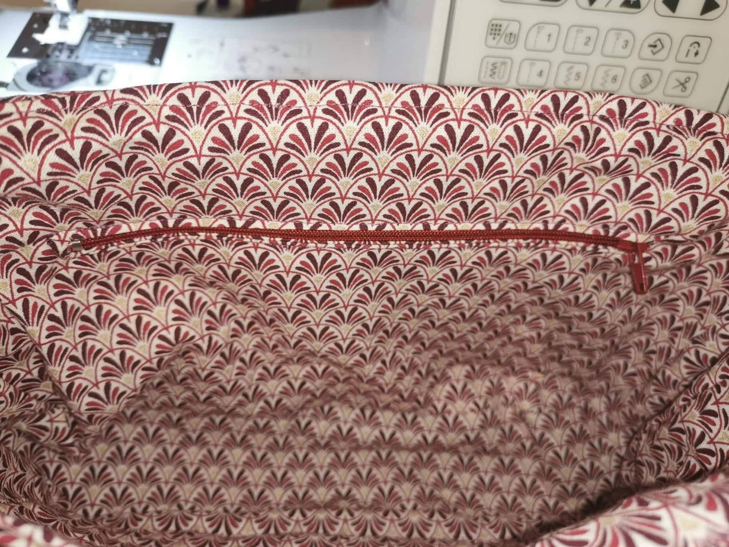 Sac à main simili cuir motif japonais