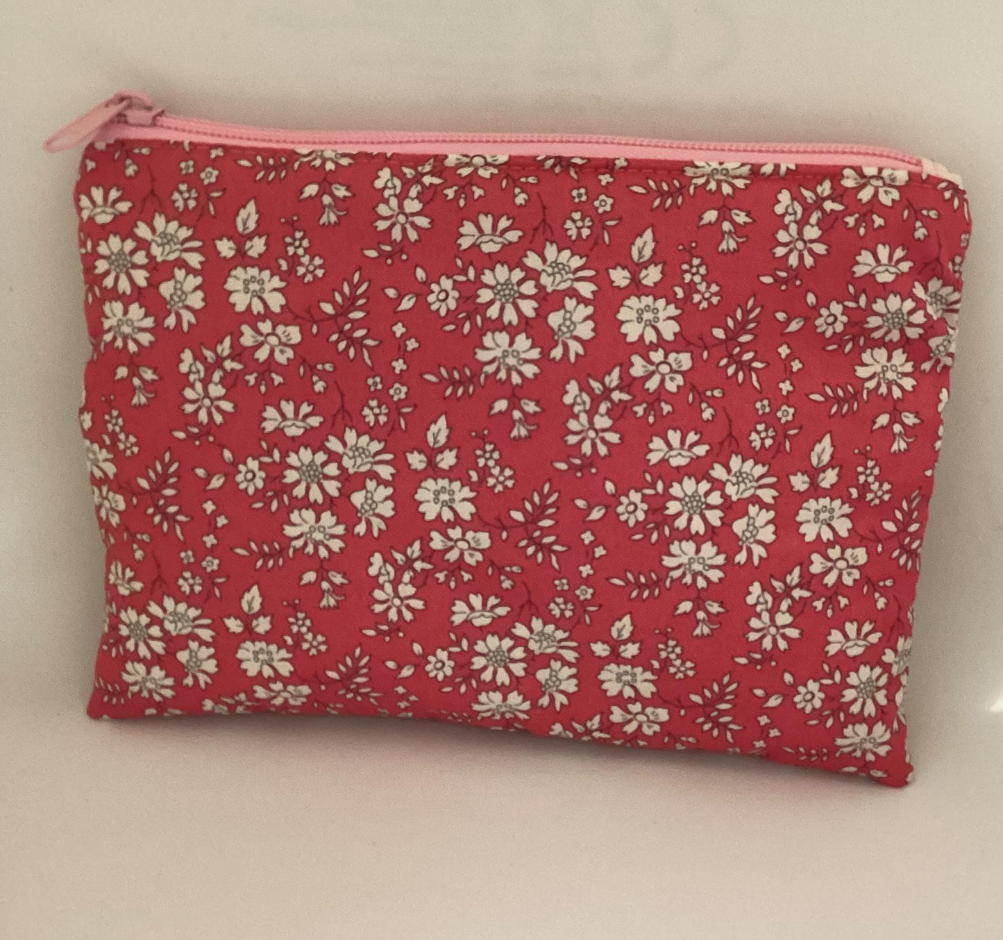 pochette en tissu coton liberty fushia
