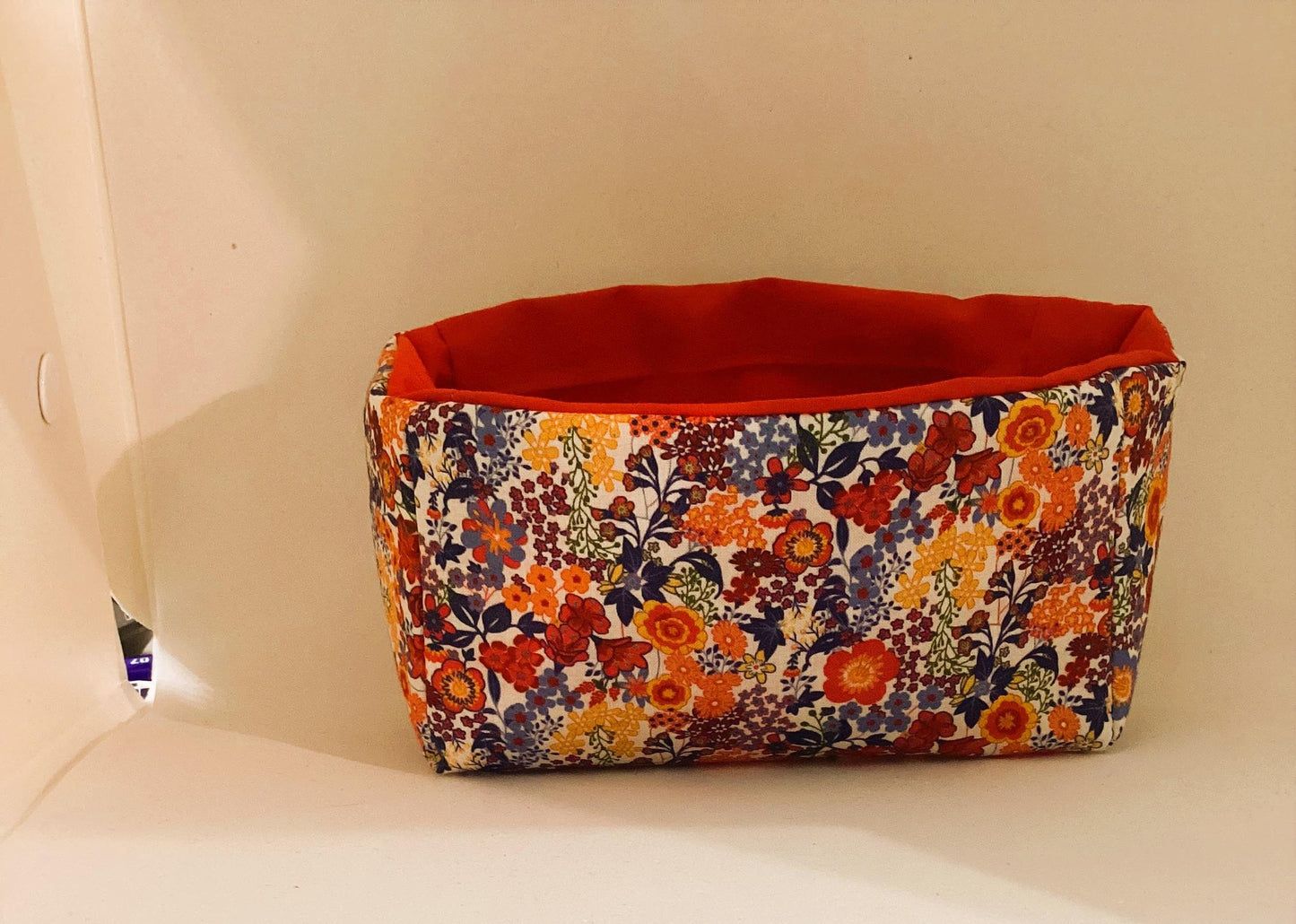 Vide poche en tissu coton Fleuri