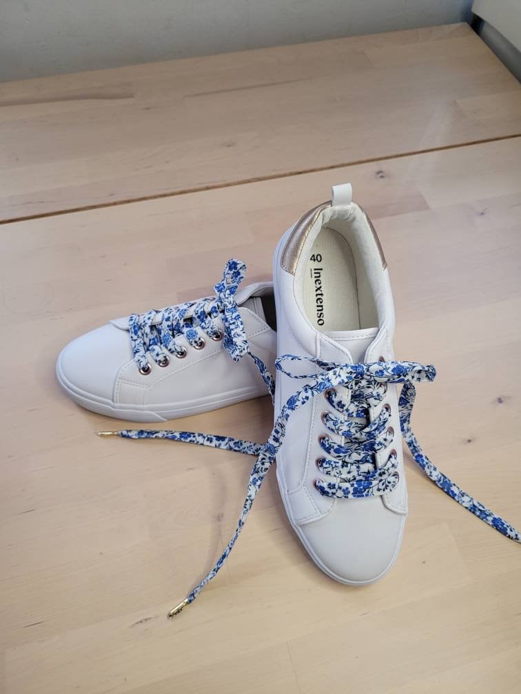 Lacets fleuri style liberty bio