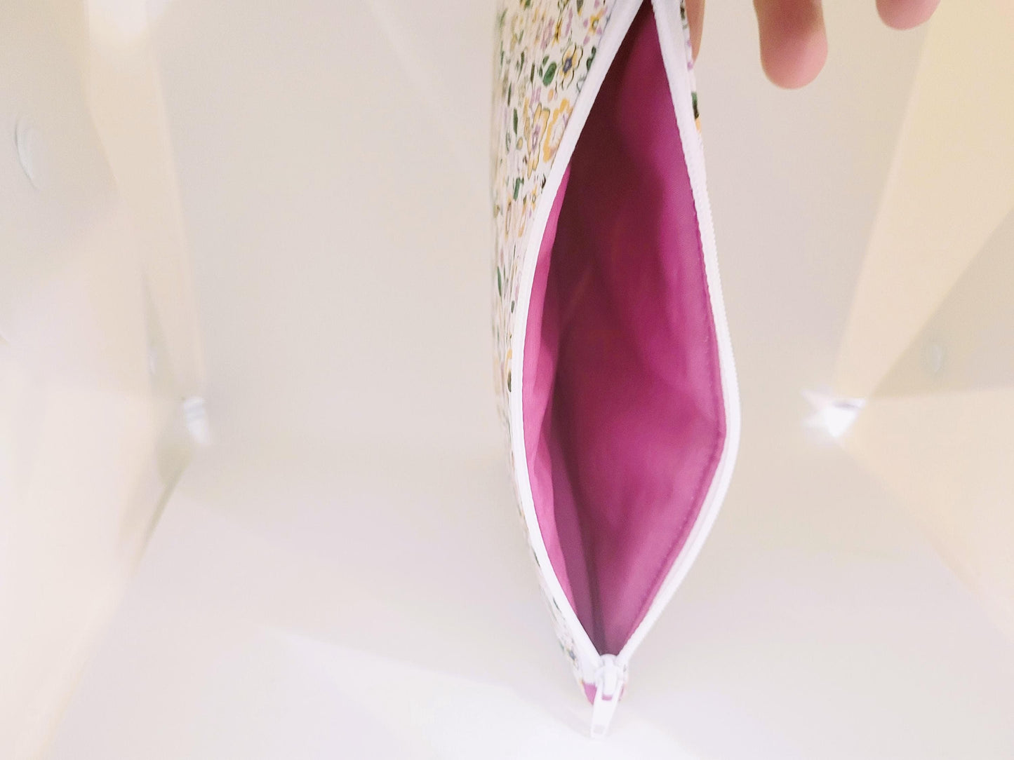 Pochette en tissu coton fleuri