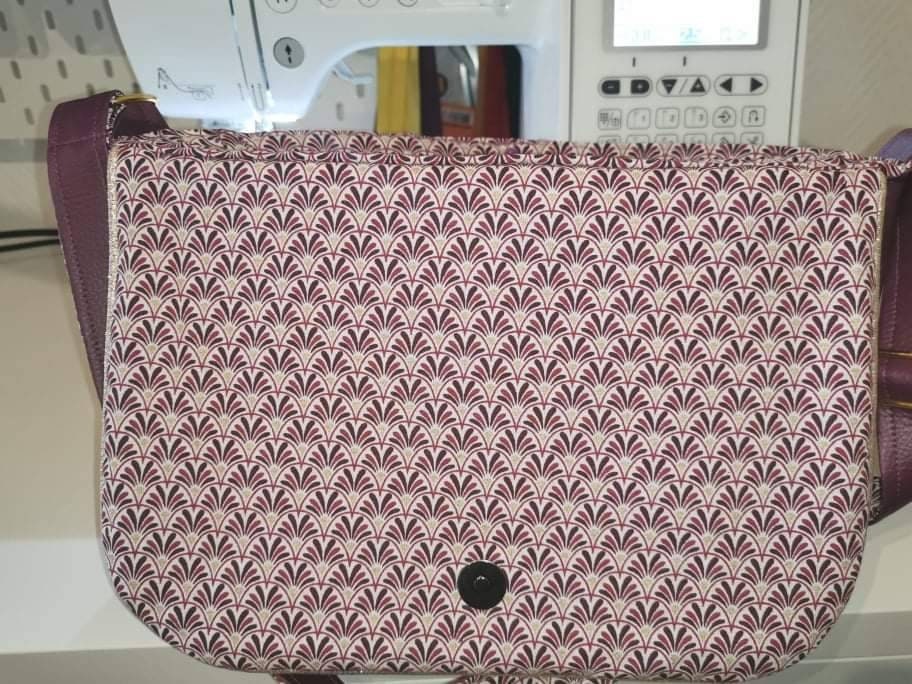 Sac à main simili cuir motif japonais