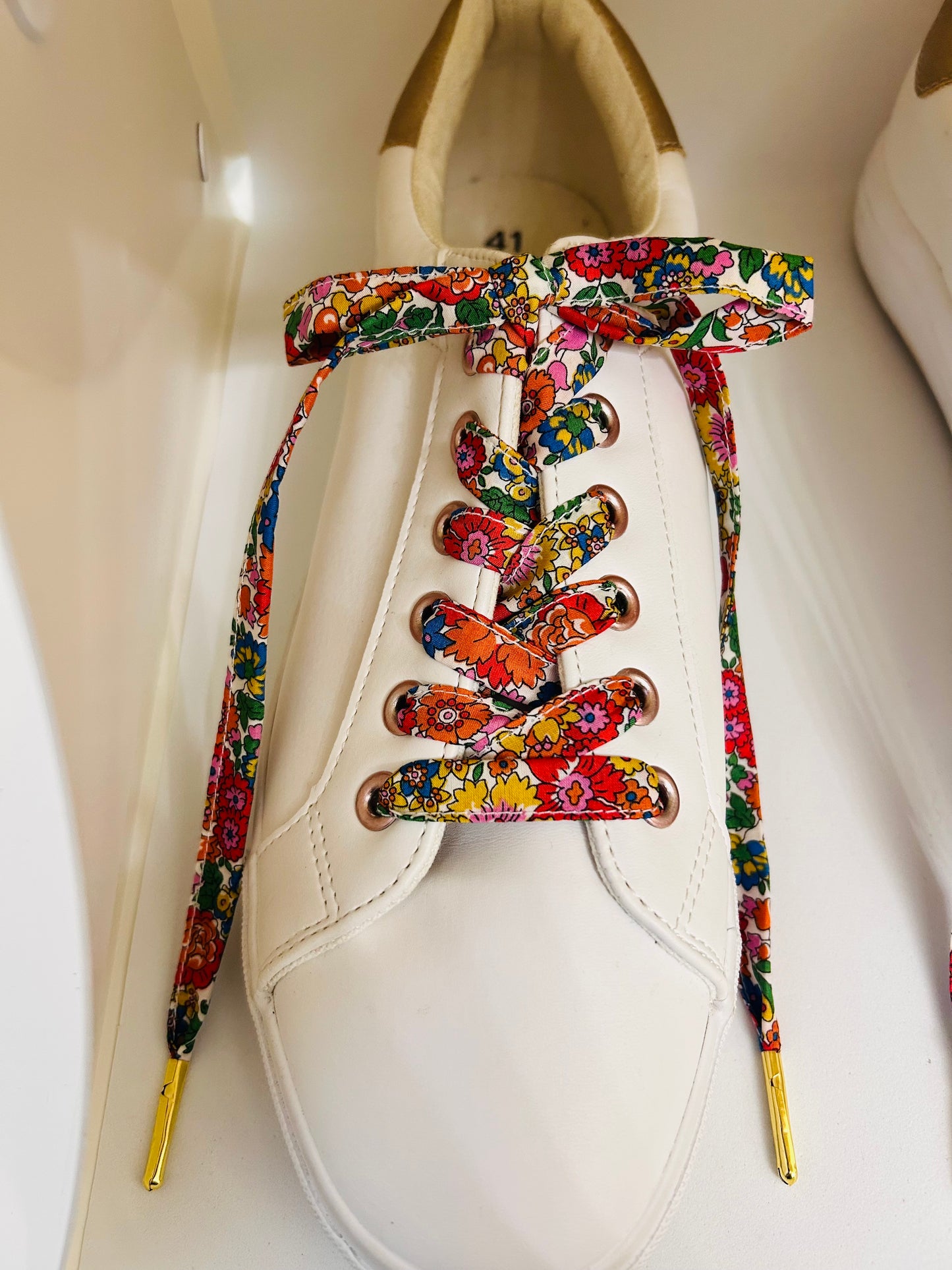 Lacets fleuri liberty en tissu coton