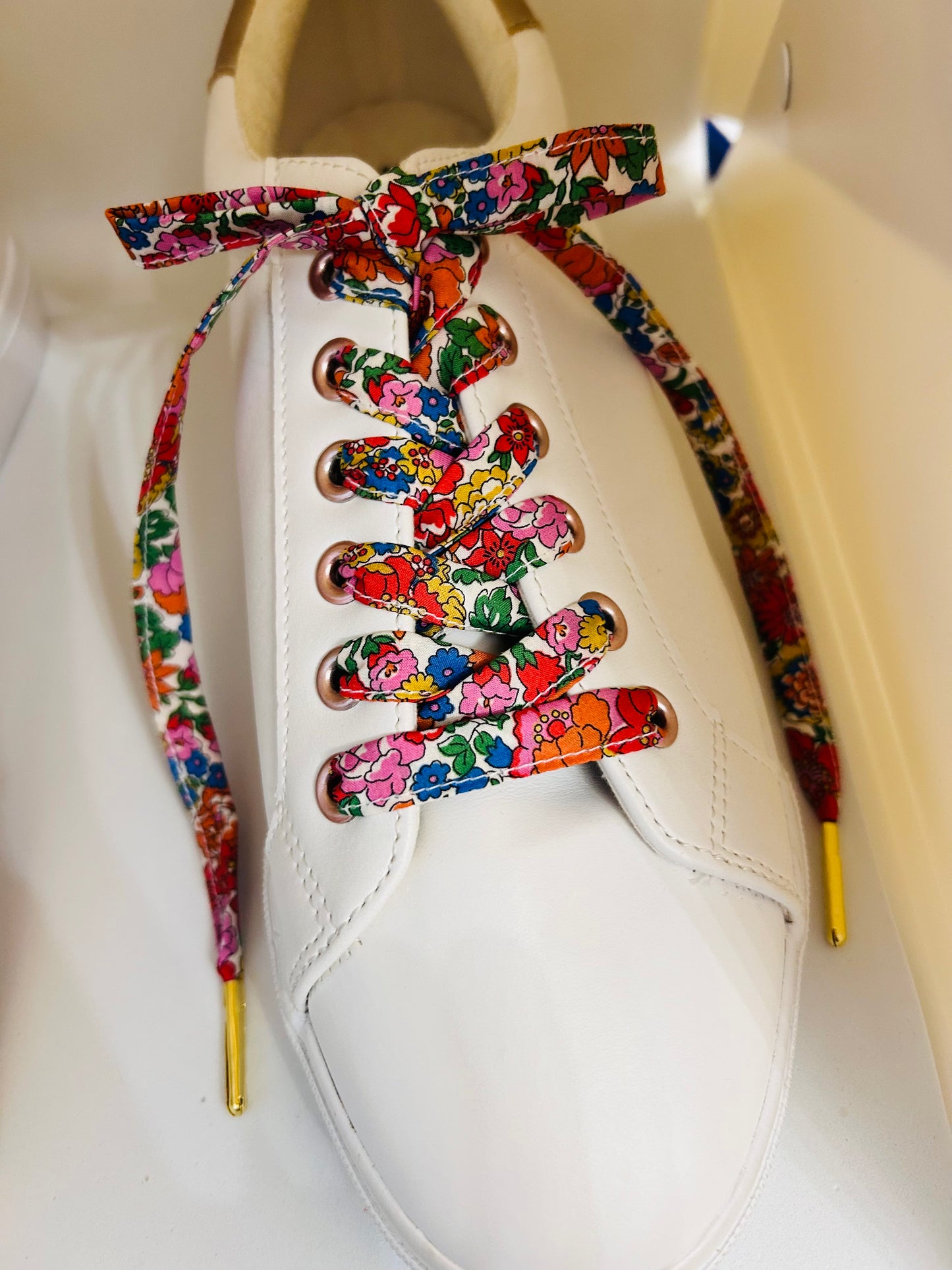 Lacets fleuri liberty en tissu coton