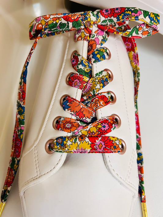 Lacets fleuri liberty en tissu coton