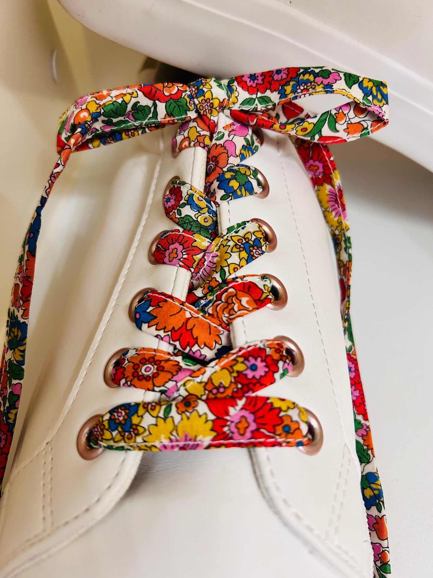 Lacets fleuri liberty en tissu coton