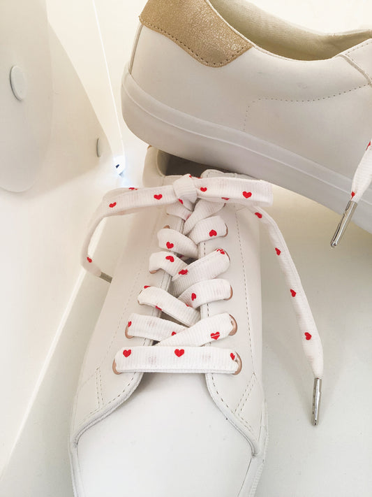 Lacets en tissu coeur