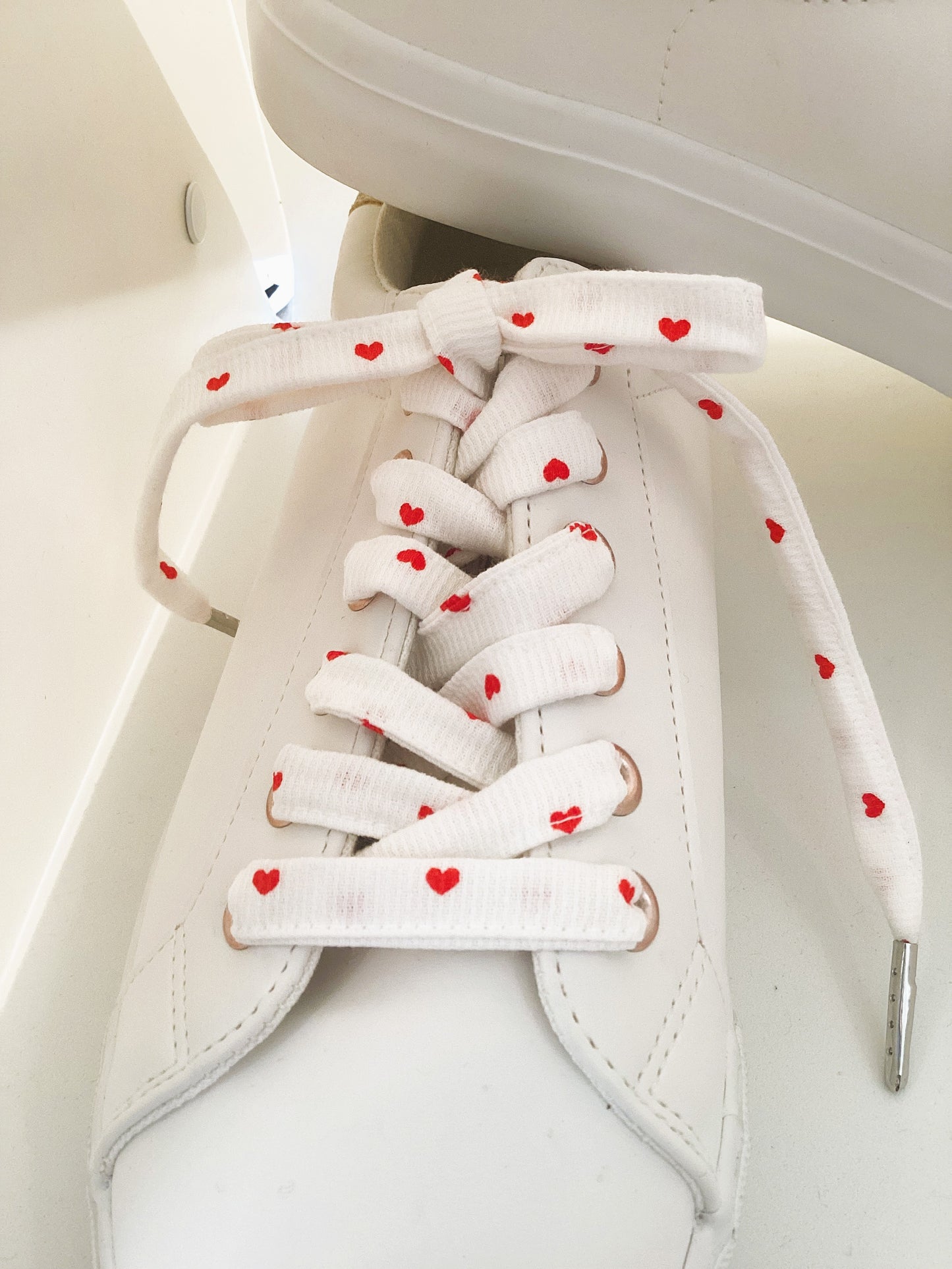 Lacets en tissu coeur