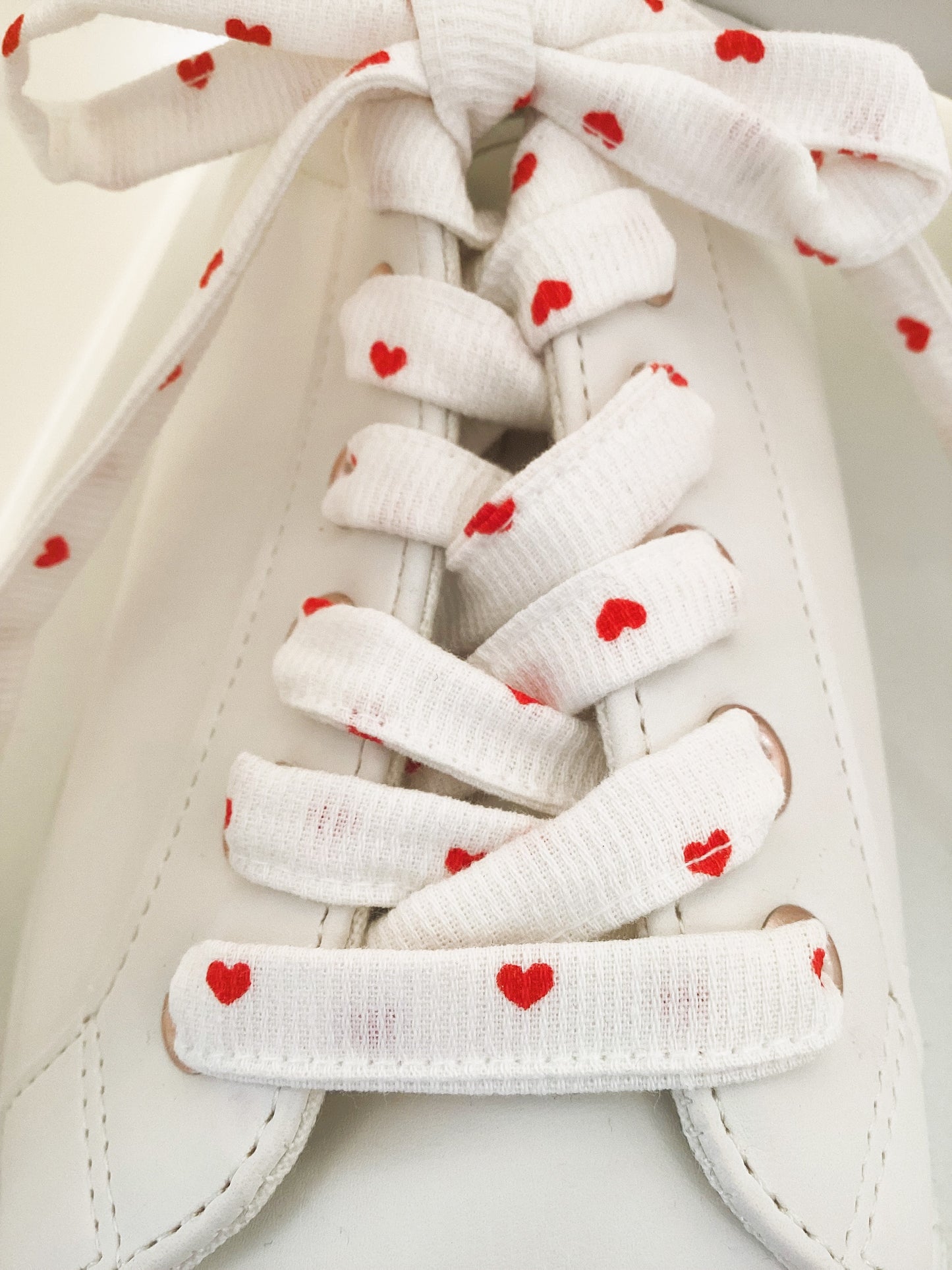 Lacets en tissu coeur