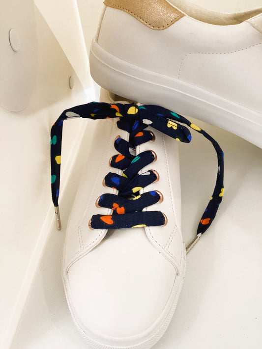 Lacets en tissu coeur