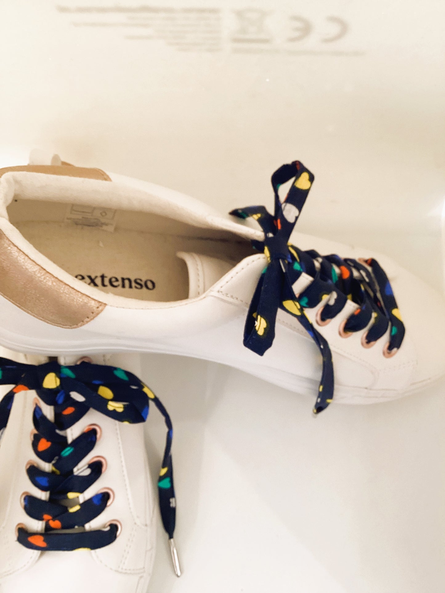 Lacets en tissu coeur