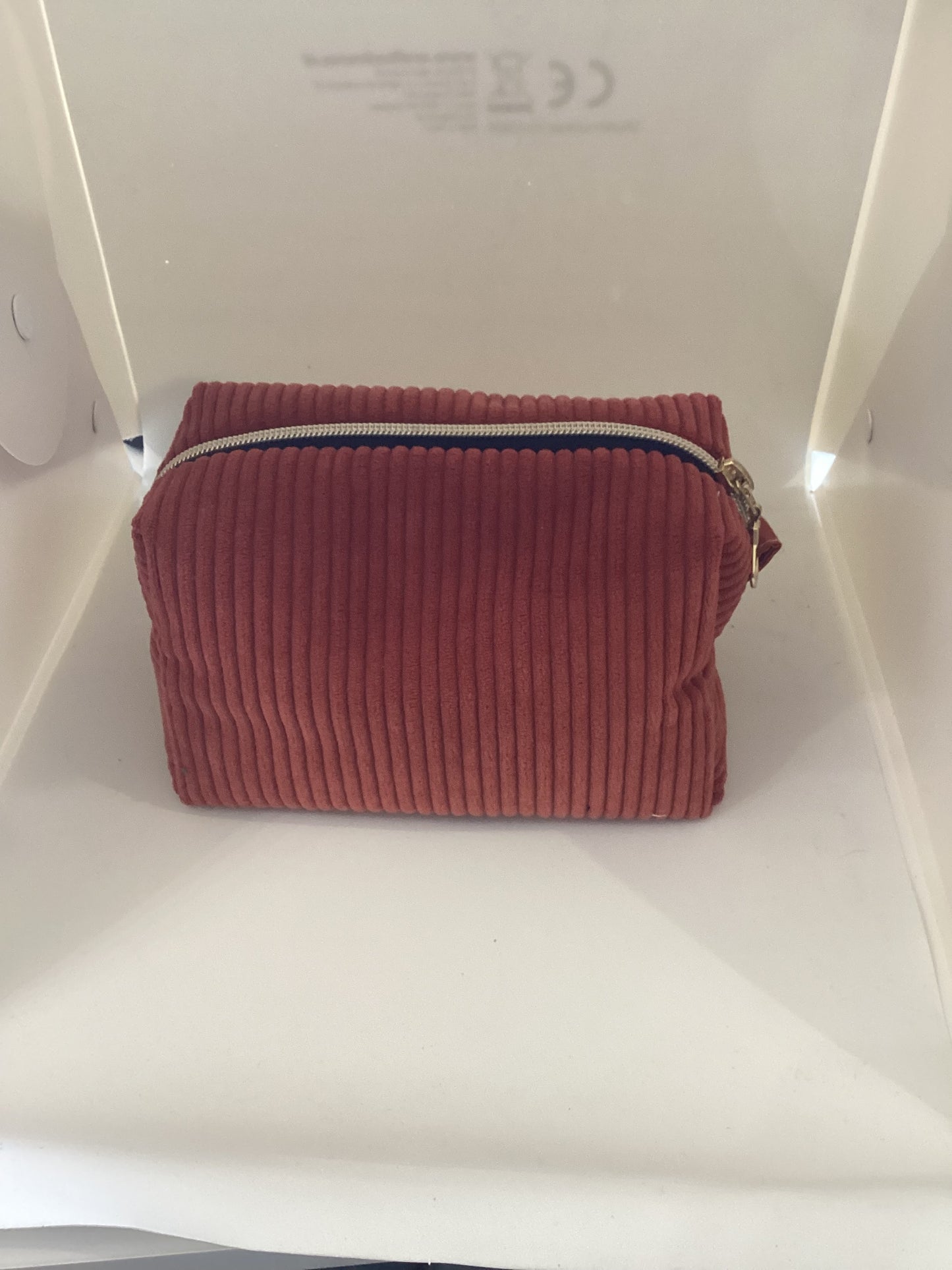 Trousse de toilette velours côtelé