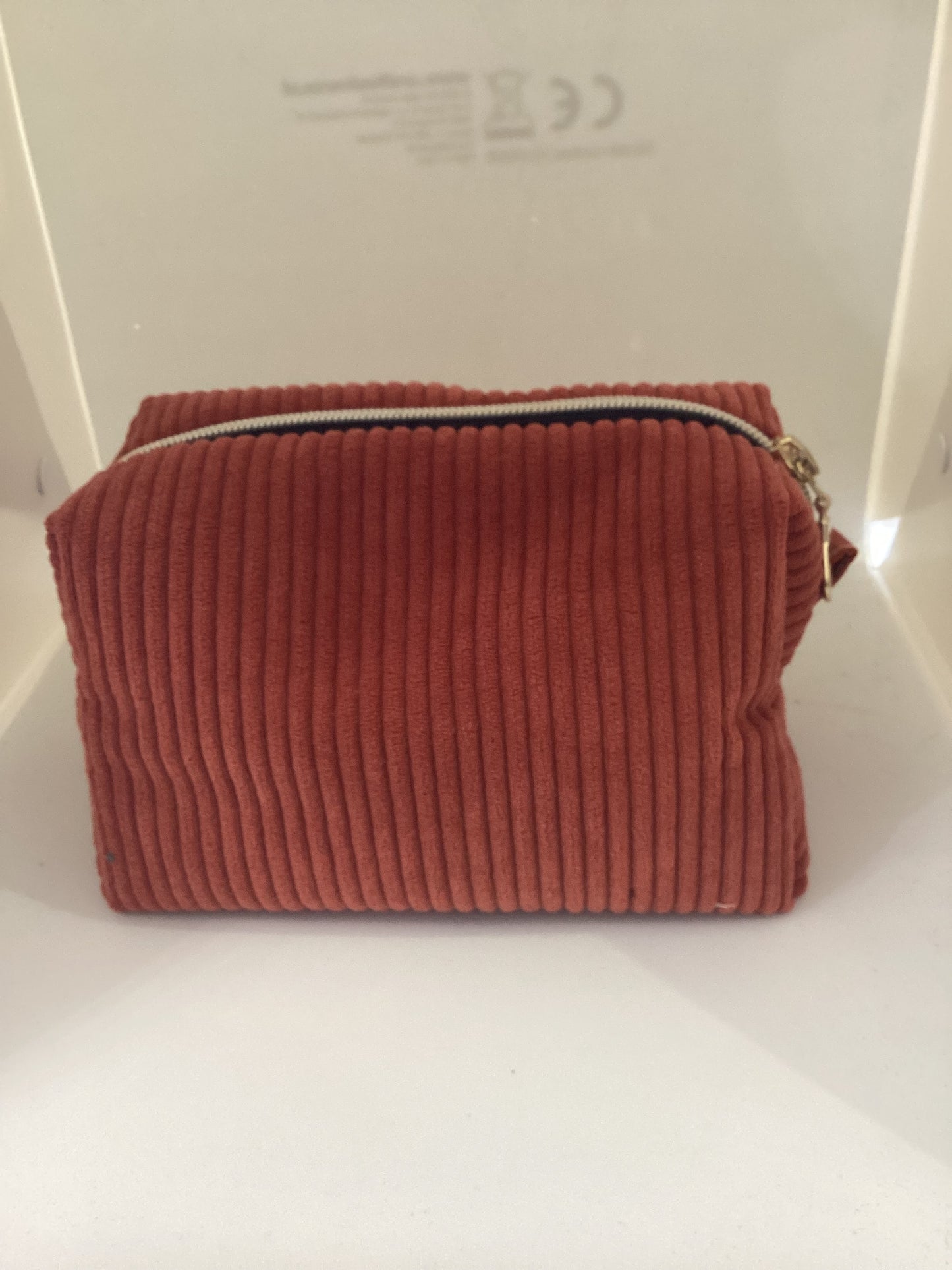 Trousse de toilette velours côtelé